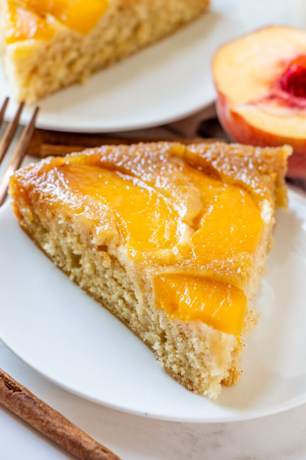 close-up of cake slice on plate