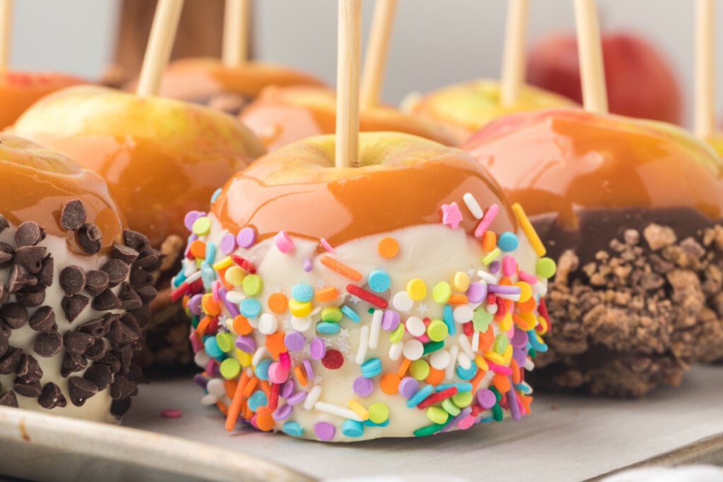 assorted gourmet apples closeup