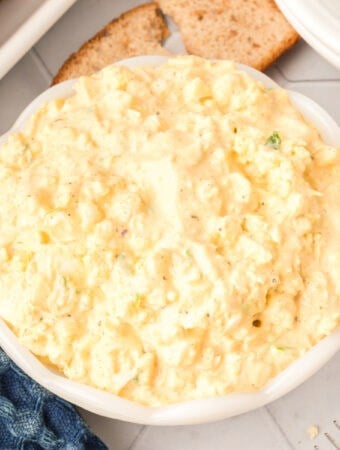 bowl filled with old fashioned egg salad