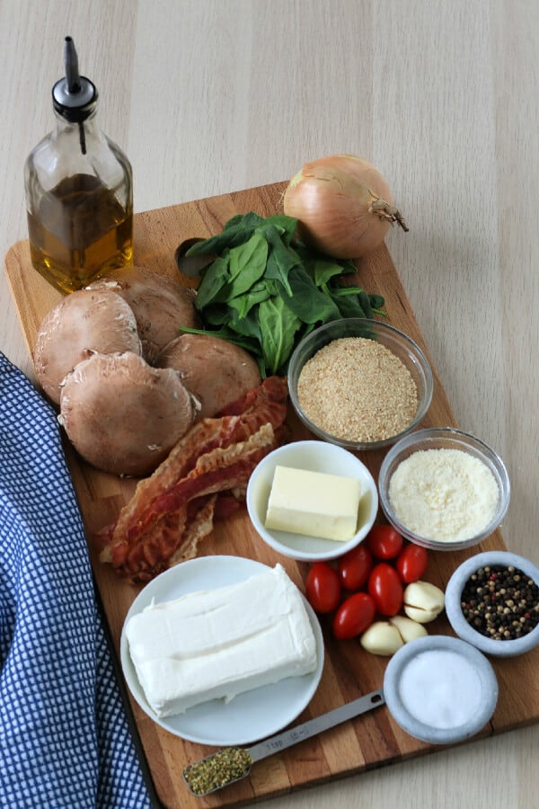 ingredients to make stuffed mushrooms