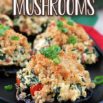 stuffed portobella mushrooms pin