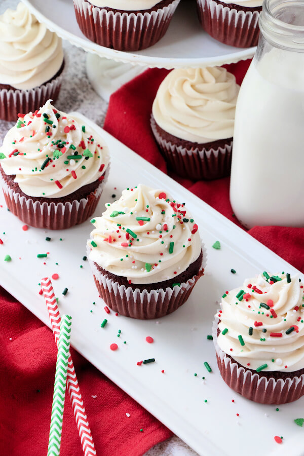 decorated cupcakes on white plate