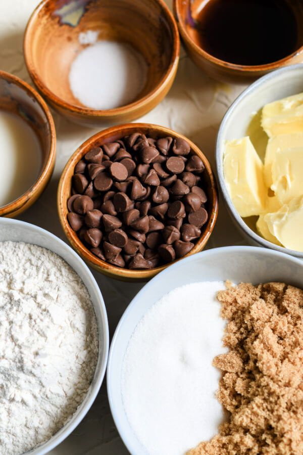 ingredients for edible cookie dough