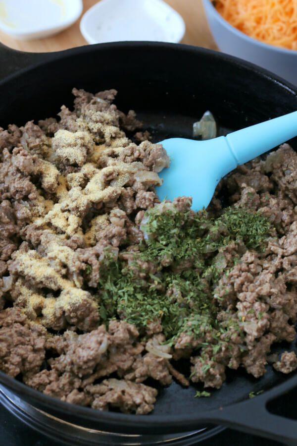 seasonings added to ground beef