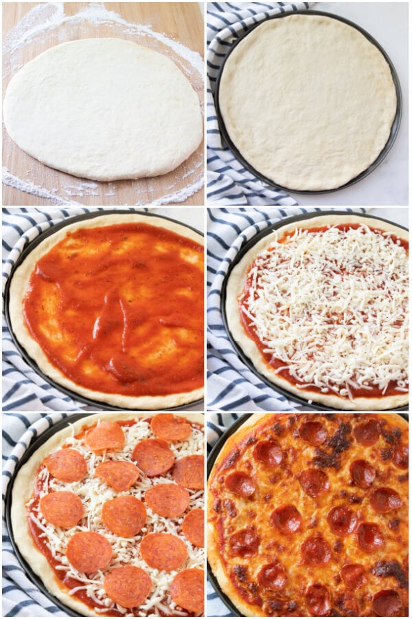 how to assemble a pizza