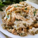 Slow Cooker Chicken Stuffing Green Bean Casserole