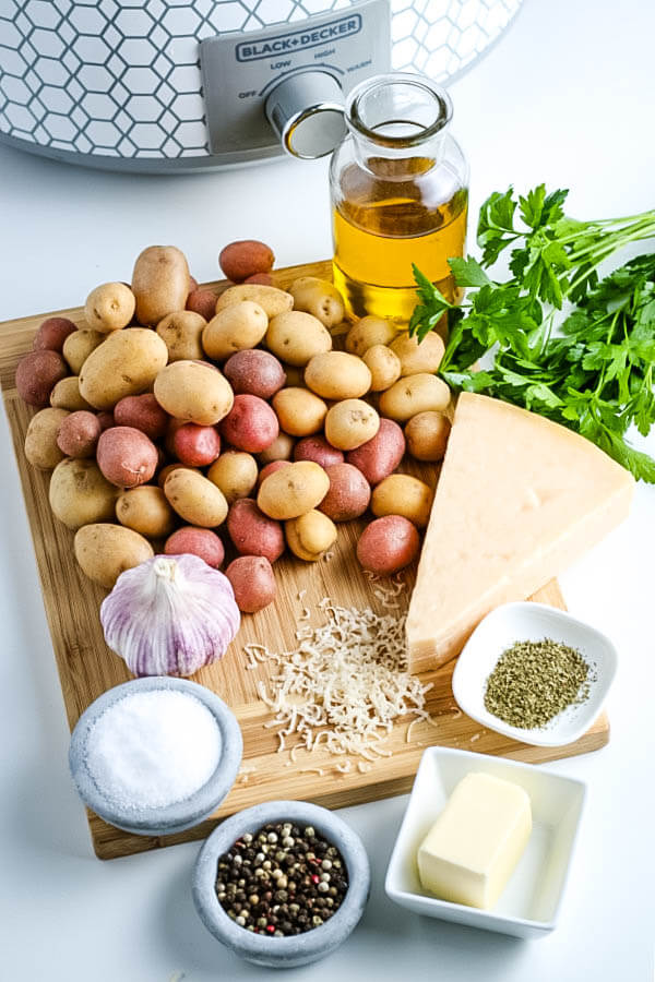 ingredeints need to make slow cooker garlic parmesan potatoes