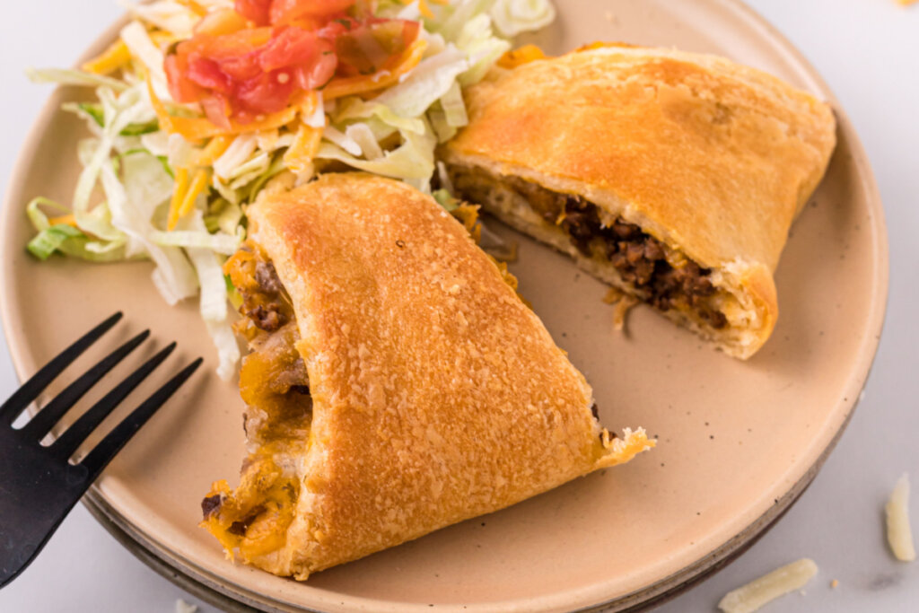 taco ring slices on plate