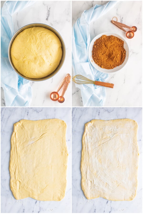 preparing the filling and making the rolls