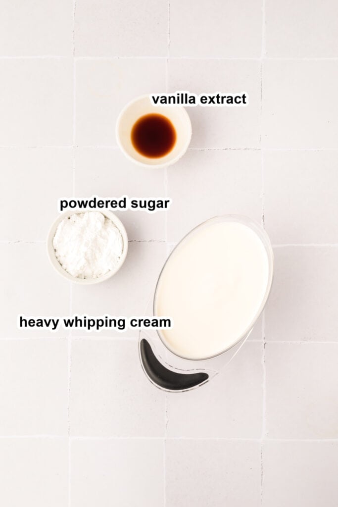 Ingredients for the pastry cream filling.