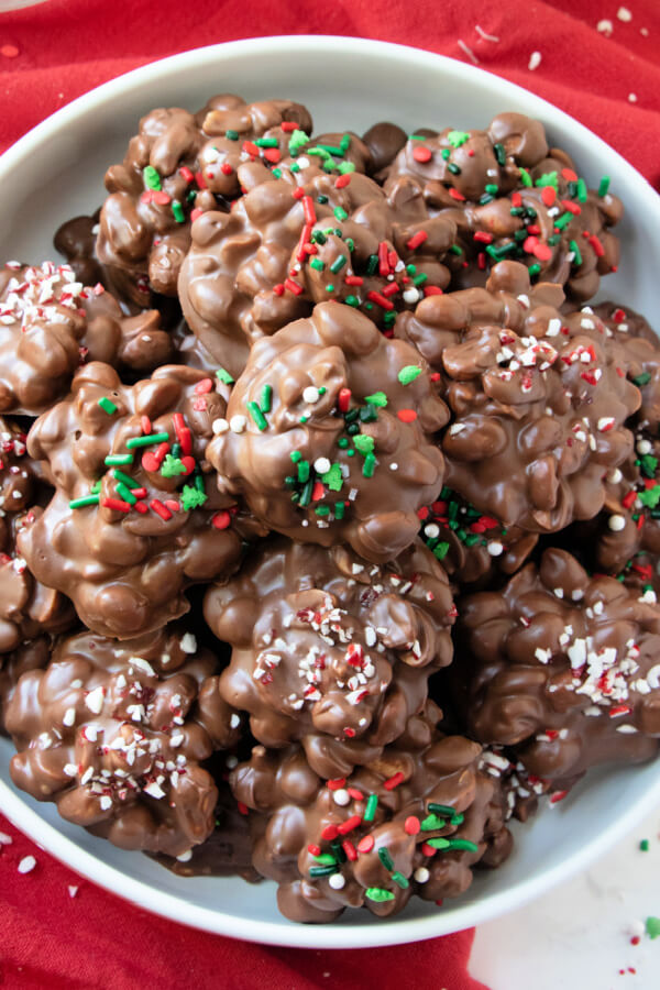 slow cooker chocolate candy in bowl