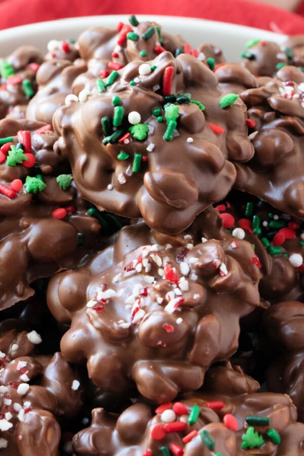 closeup of chocolate candies
