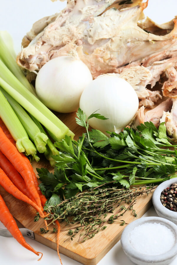 ingredients to make homemade stock