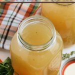 Turkey Stock in glass jar