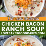 chicken bacon ranch soup pin collage