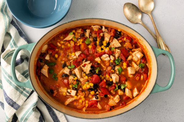 chipotle chicken soup in pot