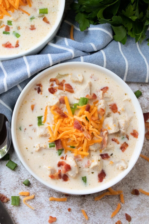 Low-Carb Crack Chicken & Rice Soup - Plain Chicken