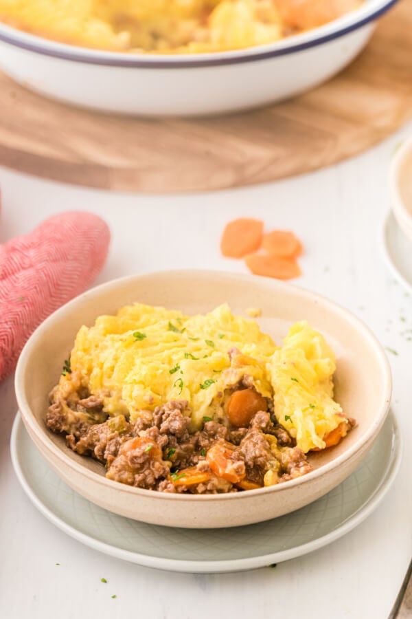 serving of casserole in bowl