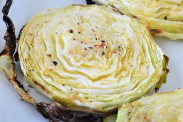 slice of roasted cabbage