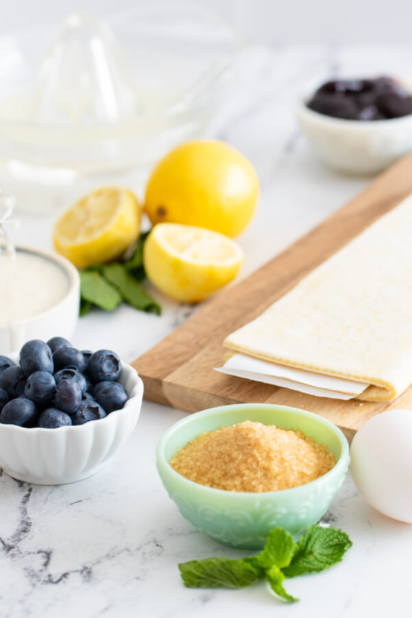 ingredients laid out on a white background