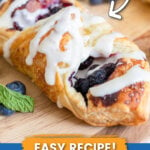 lemon blueberry danish pin collage