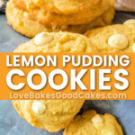 lemon pudding cookies pin collage