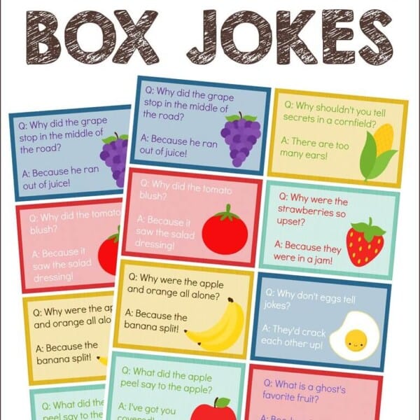 FREE Lunch Box Jokes collage.