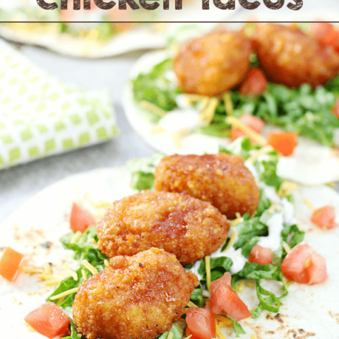Ranch Honey BBQ Chicken Tacos with fresh vegetables.
