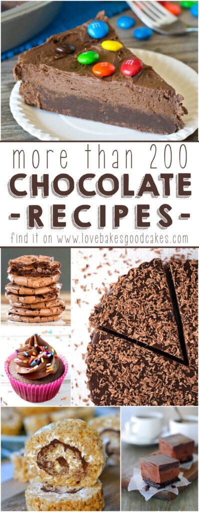 More than 200 Chocolate Recipes collage.