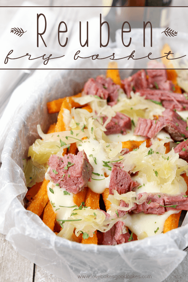 Reuben Fry Basket in a bowl with wax paper.