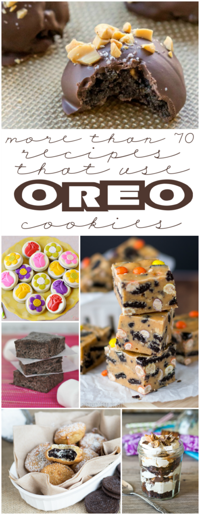 More than 70 recipes that use Oreo cookies collage.