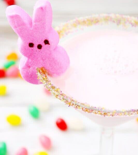 PEEPS® Cocktail in a glass full of liquid.