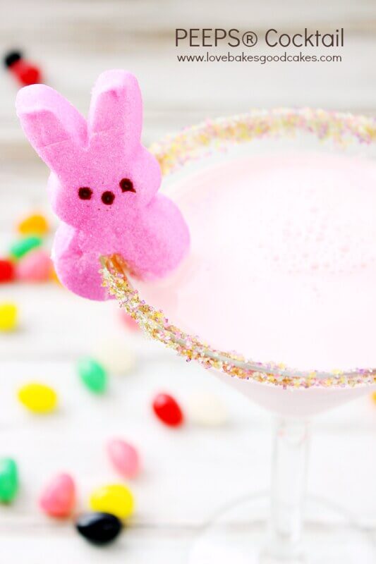 PEEPS® Cocktail in a glass full of liquid.