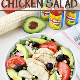 Spicy Southwest Chicken Salad in a white bowl.