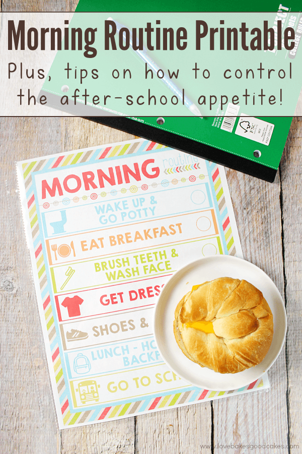 FREE Morning Routine Printable collage.