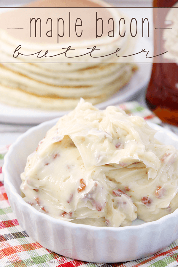 Maple Bacon Butter in a white bowl.