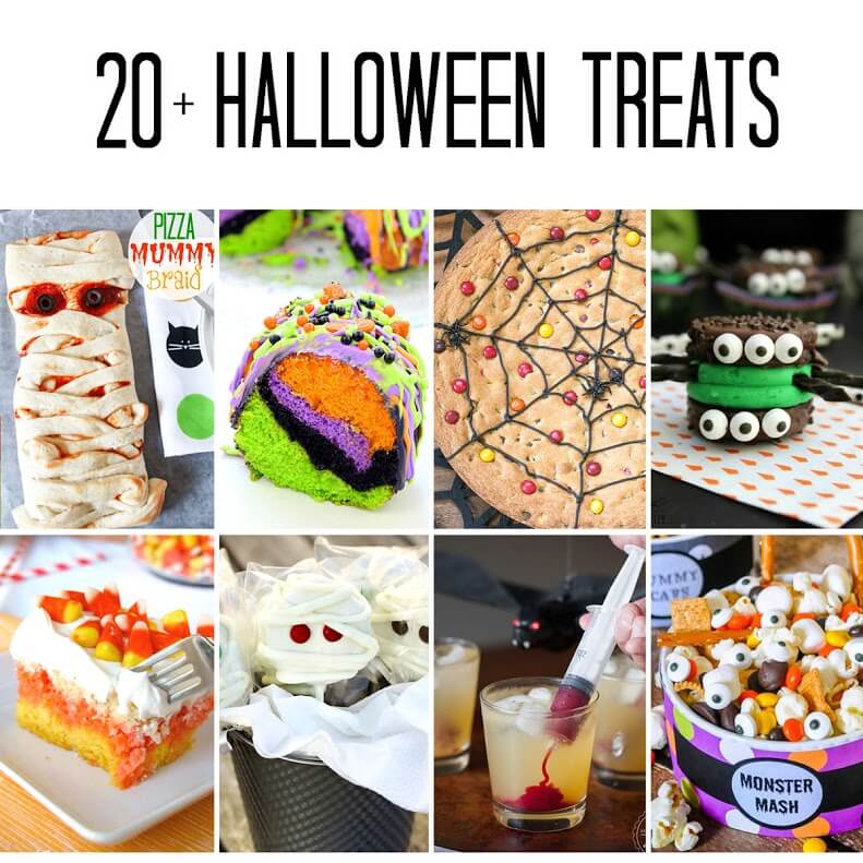 20+ Halloween Treats and Recipes collage.