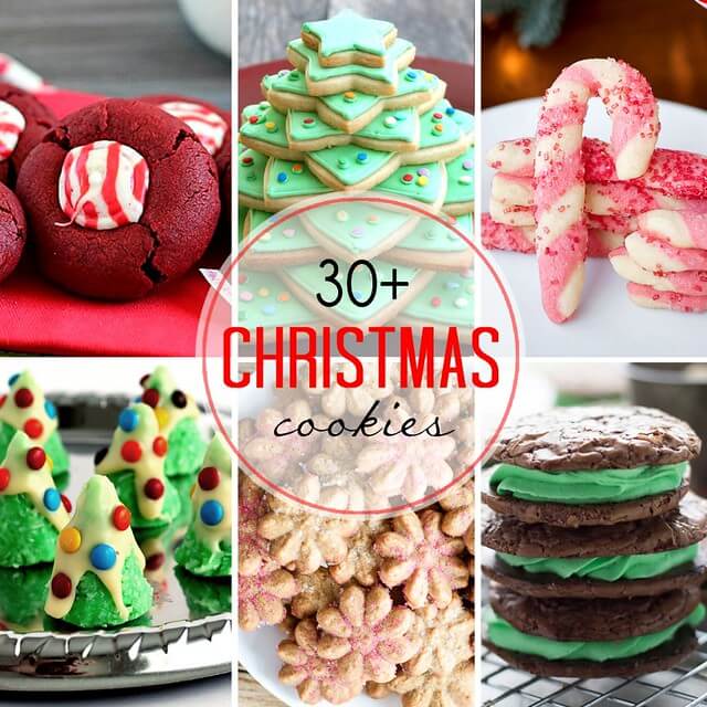 30+ Christmas Cookies collage.