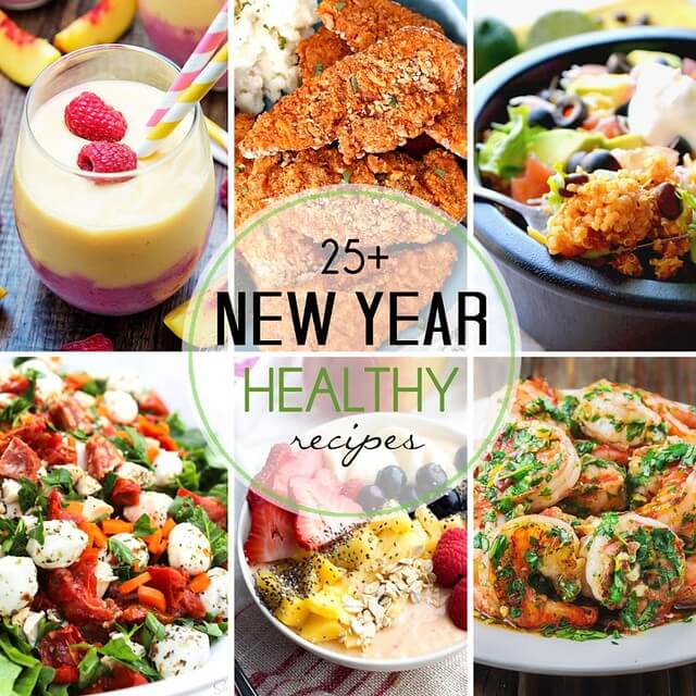 25+ New Year Healthy Recipes collage.