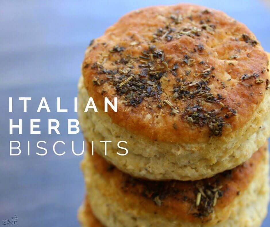 Italian Herb Biscuits stacked up.