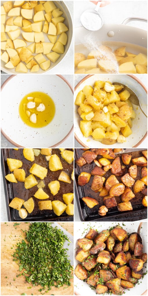 how to make crispy herb roasted potatoes