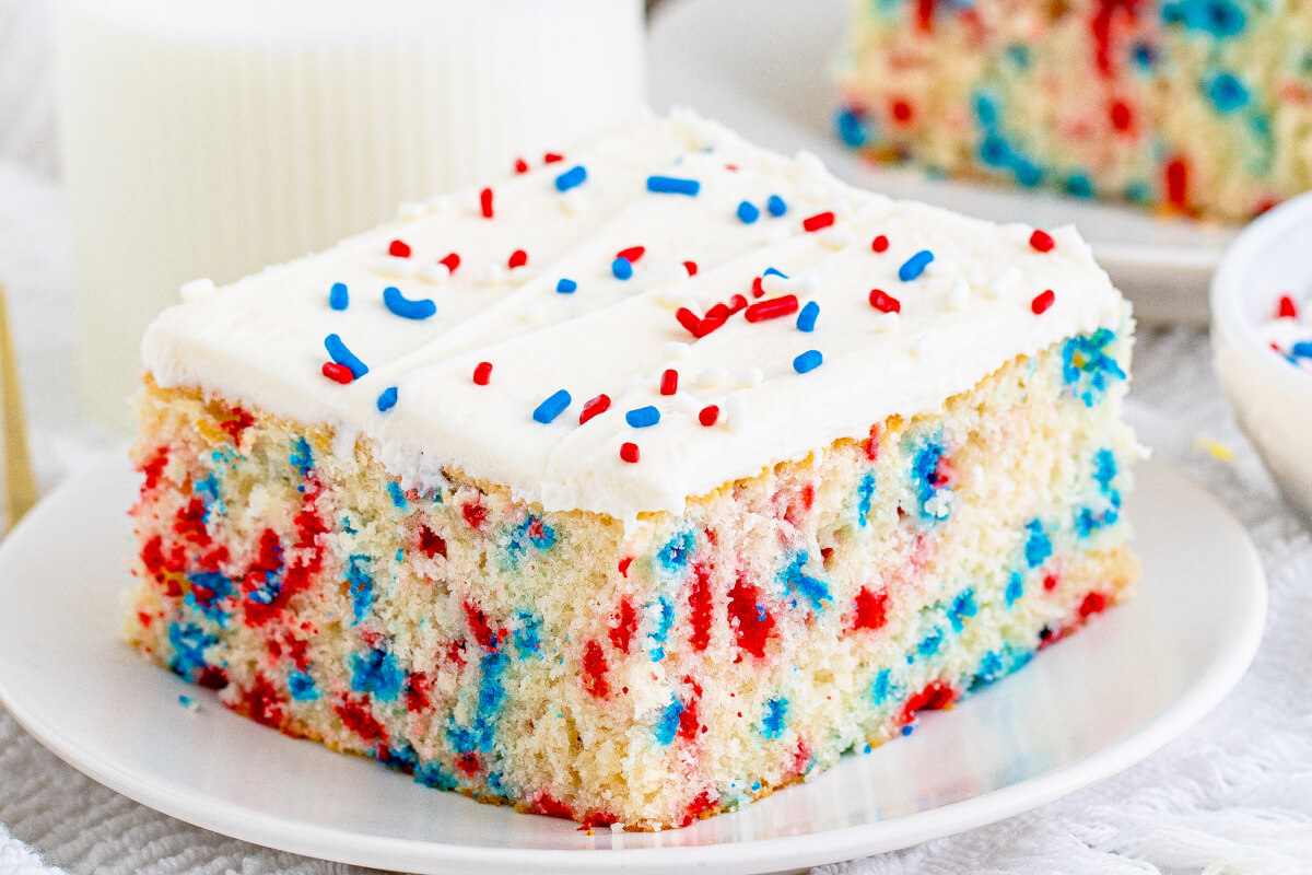 Patriotic Funfetti Cake