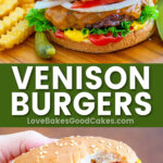 venison burgers pin collage