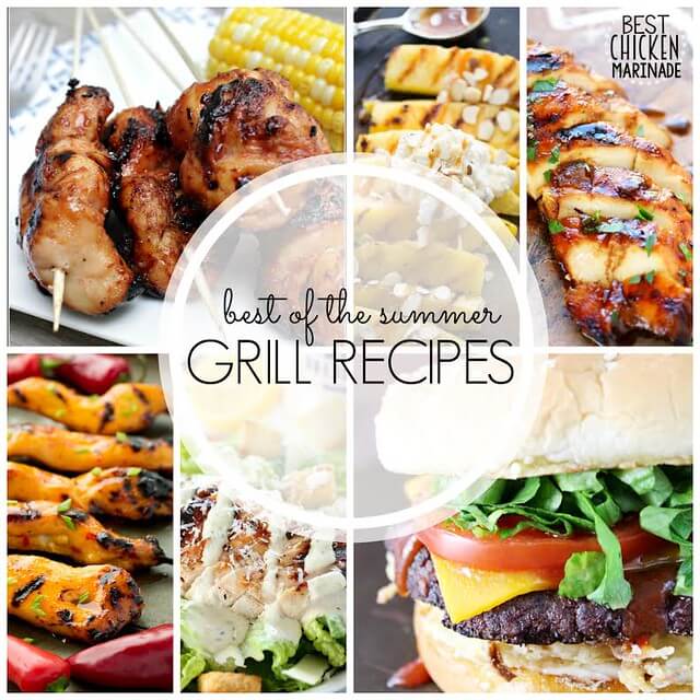 Best of the Summer - Grill Recipes collage.