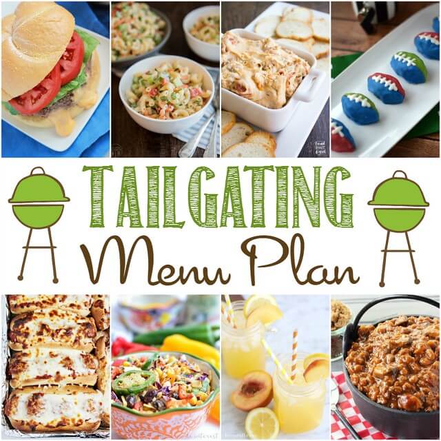 Tailgating Menu Plan collage.