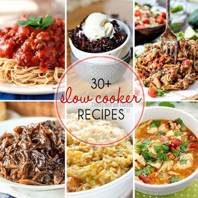 30+ Slow Cooker Recipes collage.