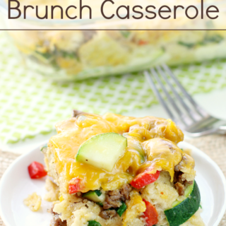 Overnight Italian Brunch Casserole on a white plate.