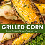 grilled corn pin collage