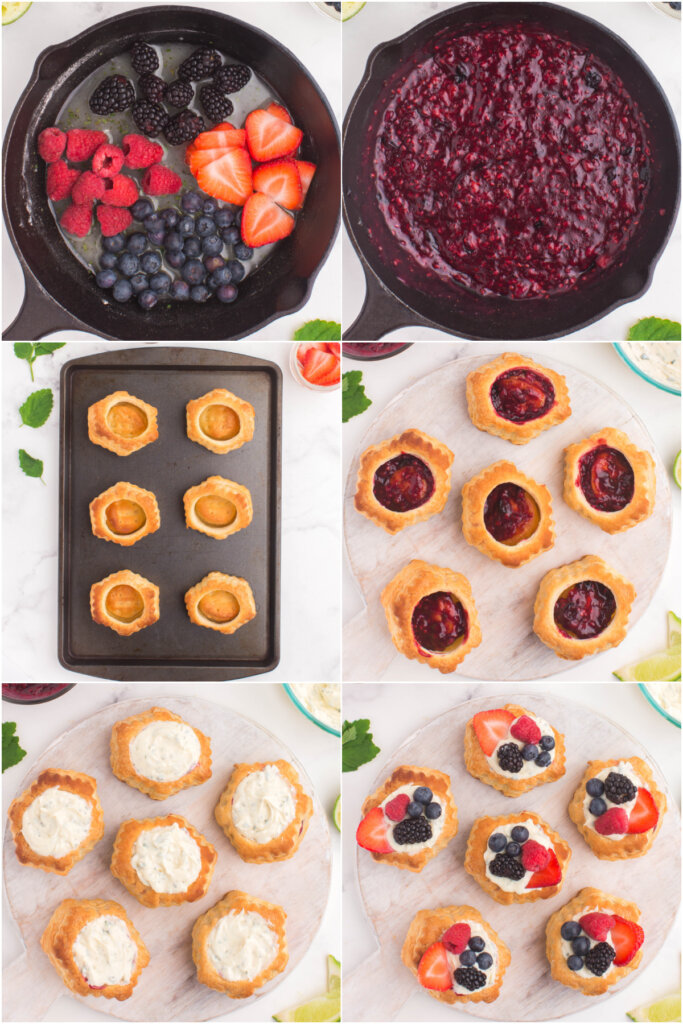 preparing the berries and topping