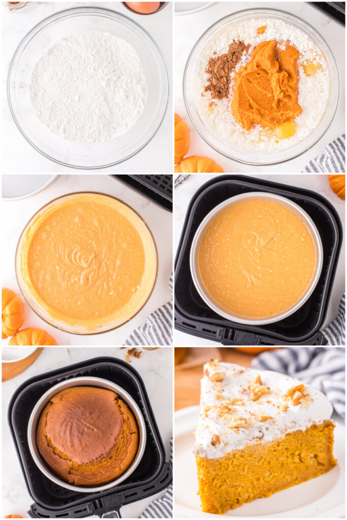 how to make air fryer pumpkin cake